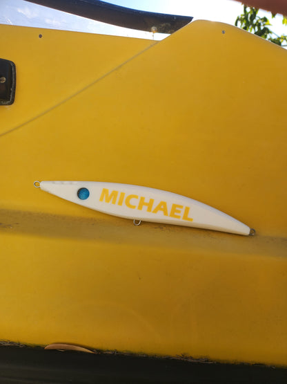 Fishing custom stickbait trevs lure 240mm Michael white gold